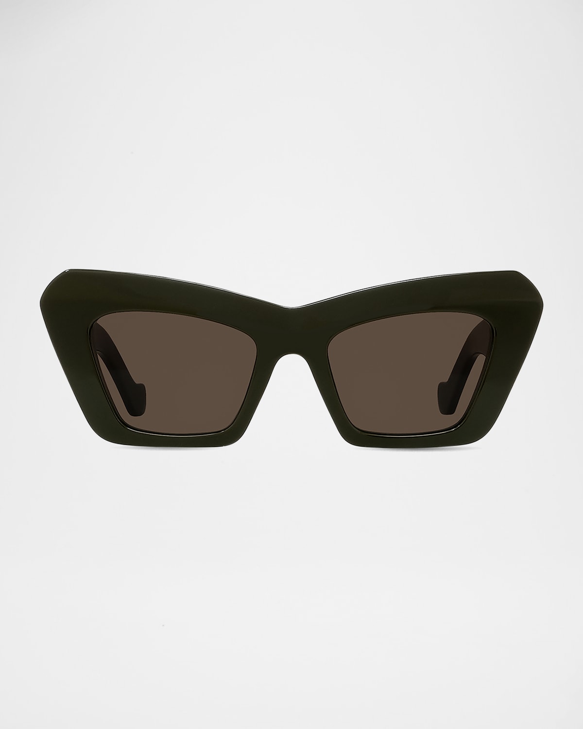 Loewe Anagram Acetate Cat-eye Sunglasses In Sdkgrnbrn