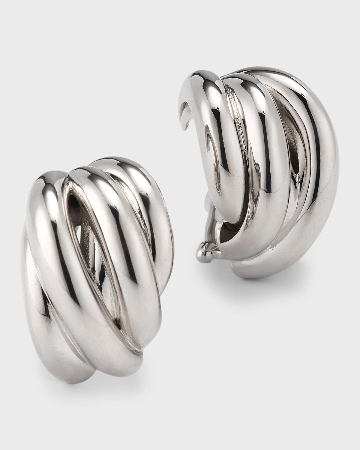 Shop Balenciaga Saturne Earrings In 0926 Shiny Silver