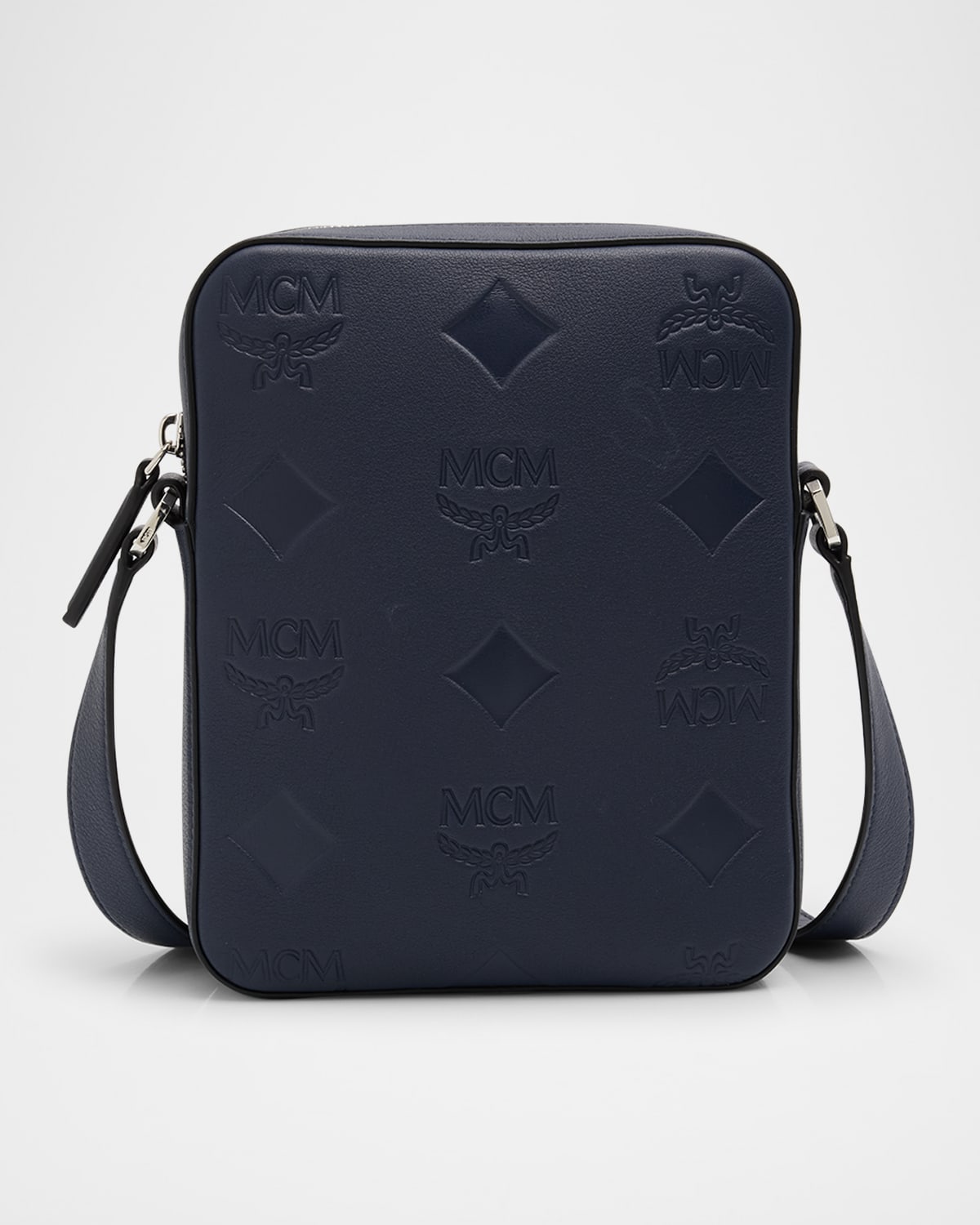 Men's Klassik Monogram Embossed Leather Crossbody Bag