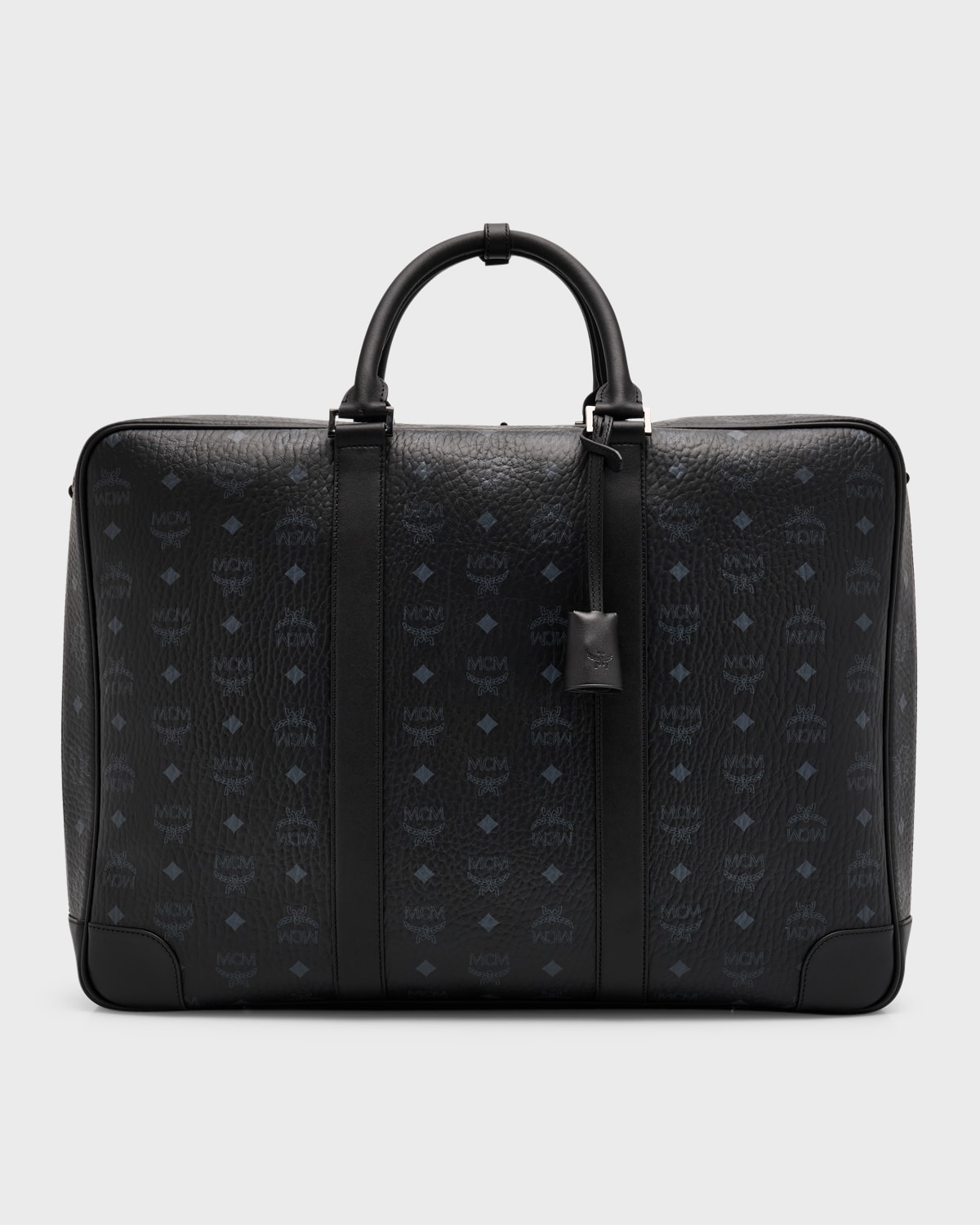 Shop Mcm Men's Ottomar Suitcase In Visetos In Black