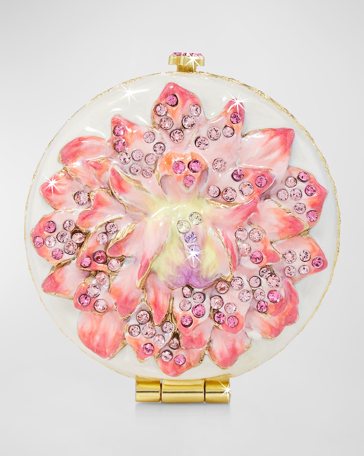 Jay Strongwater Dahlia Compact Mirror