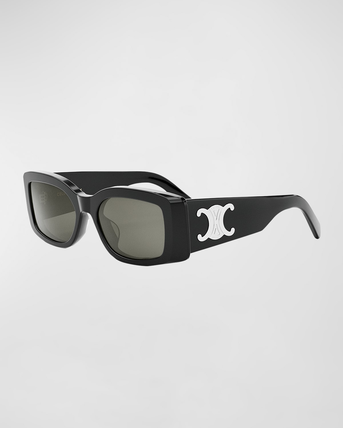 Men's Triomphe Rectangular Acetate Sunglasses