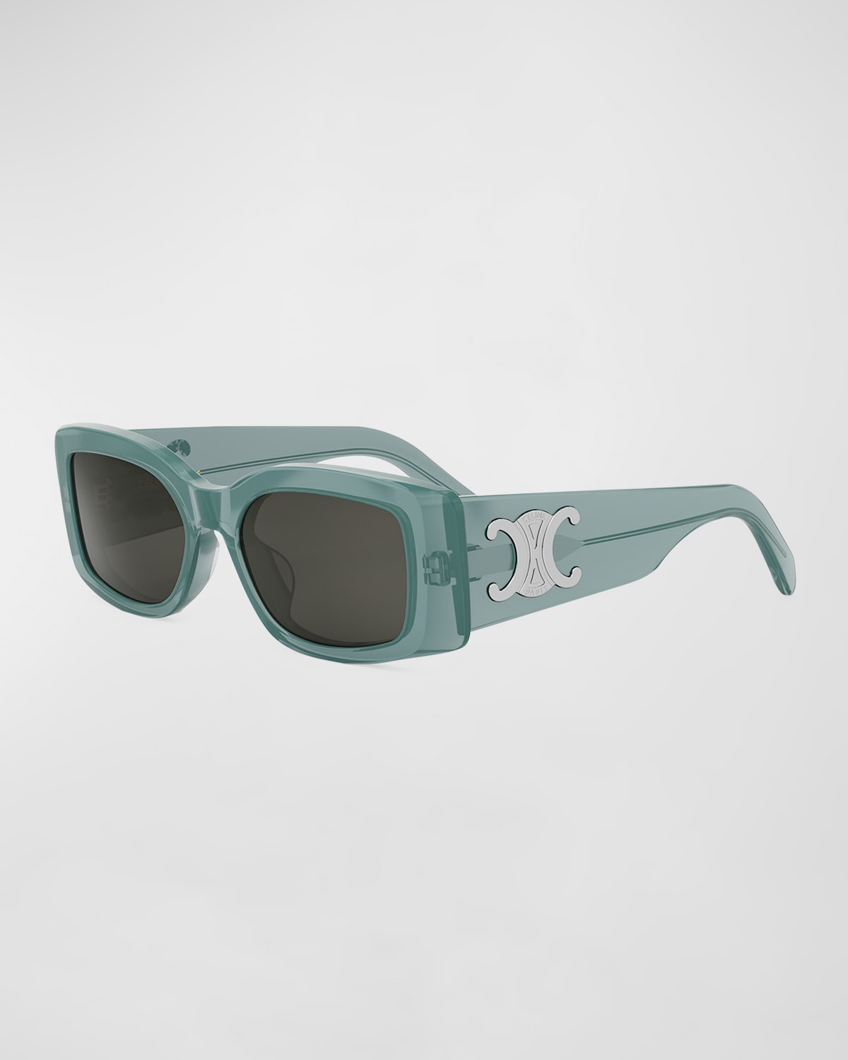 Men's Triomphe Rectangular Acetate Sunglasses