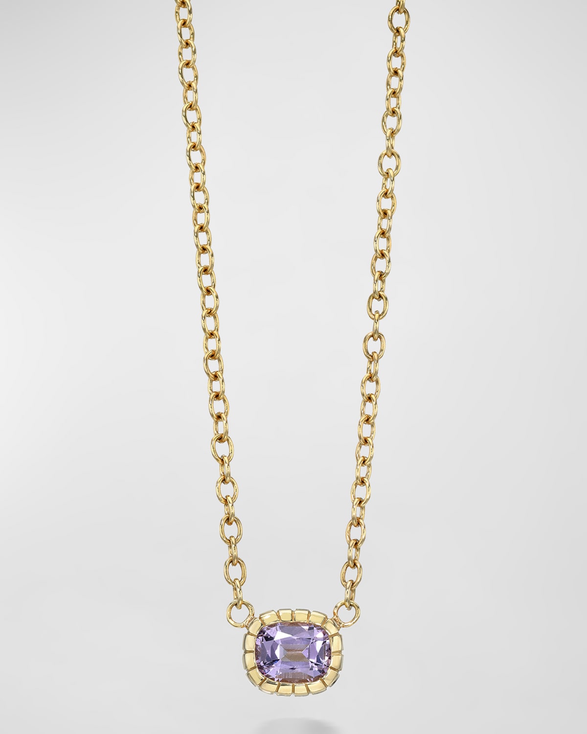 Sapphire Heirloom Bezel Pendant Necklace