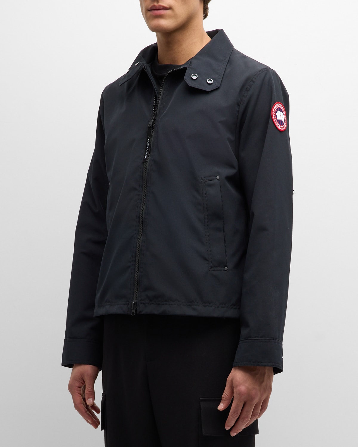 Shop Canada Goose Men's Rosedale Harrington Jacket In Black