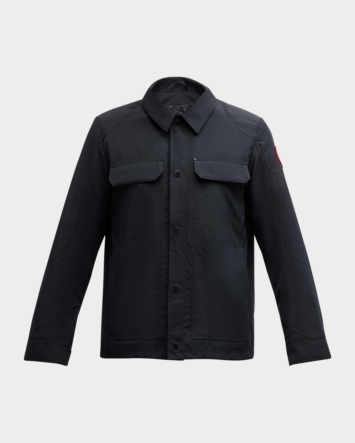 Canada Goose Burnaby Nylon Jacket In Black