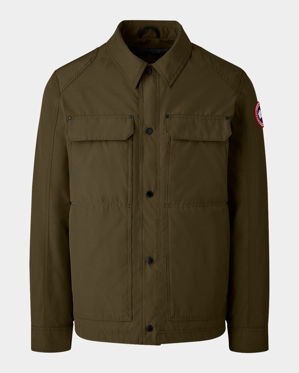 Shop Canada Goose Men's Burnaby Work Shirt In Military Green