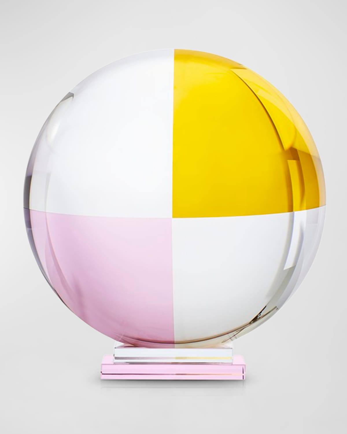 Reflections Copenhagen Delirium Crystal Sphere, Small In Yellow