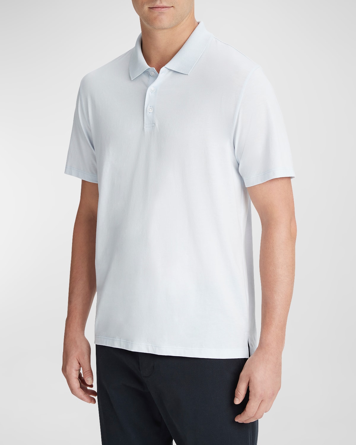Vince Short-sleeve Pima-cotton Polo Shirt In Optic White