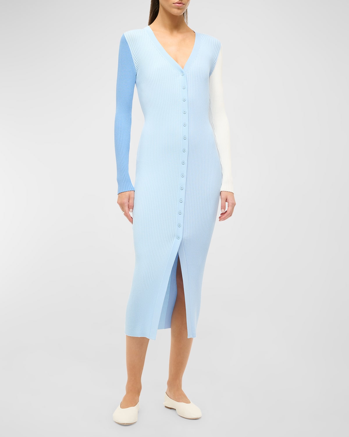 Staud Shoko Dress In Periwinkle In Periwinkle Multi