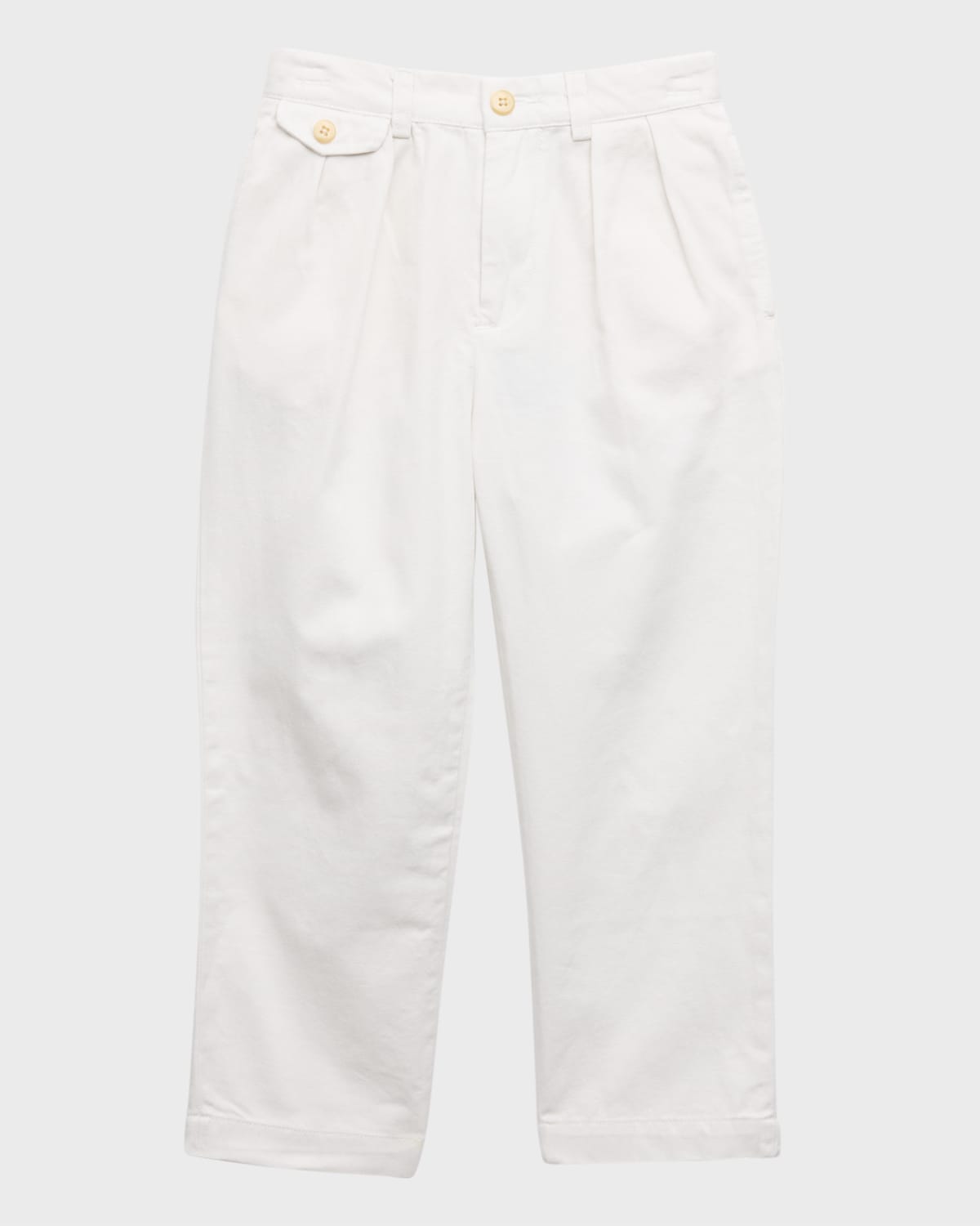 Ralph Lauren Kids' Boy's Rustic Twill Chino Pants In Deckwash White