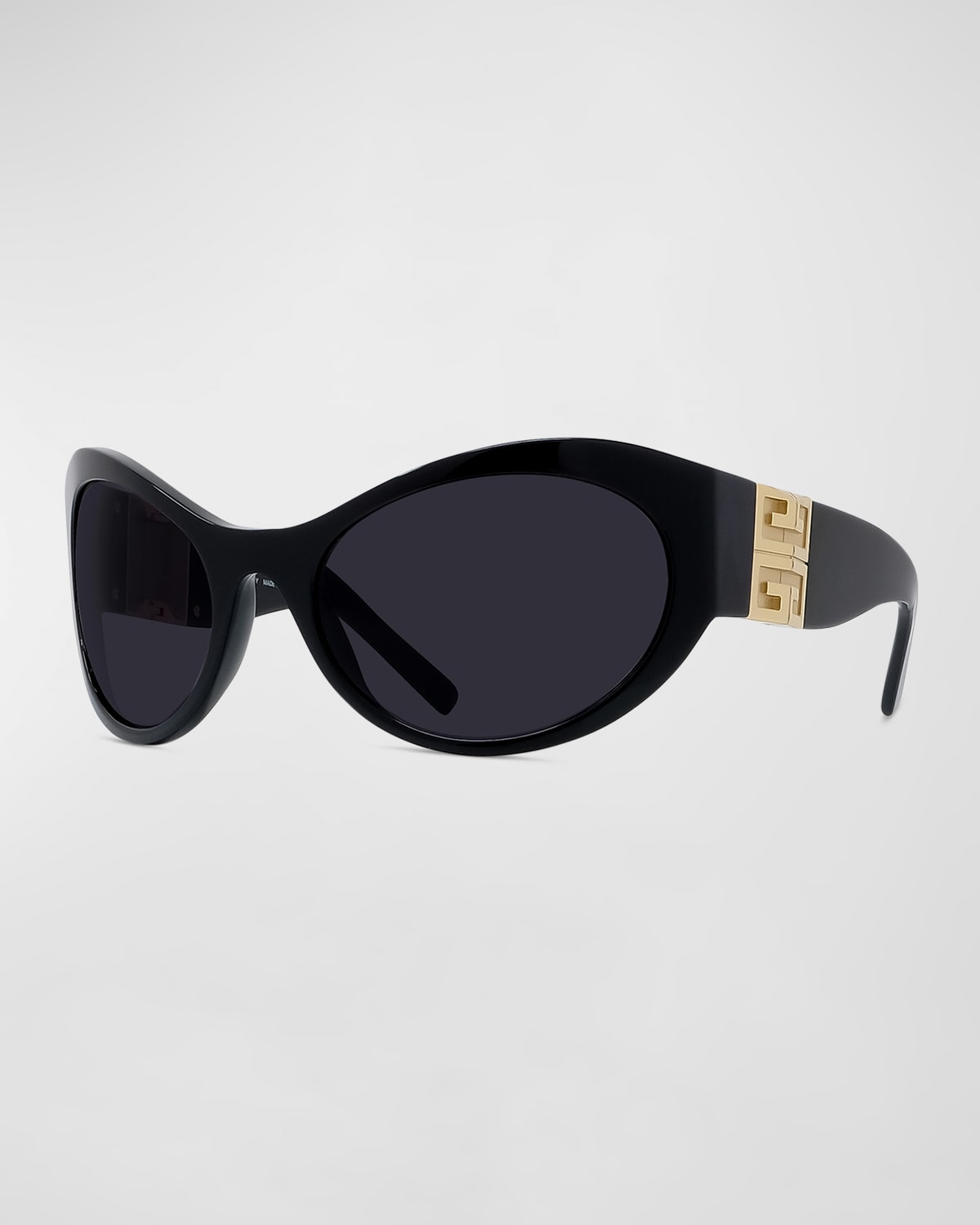 Givenchy Men's 4g Acetate Oval Sunglasses In Sblksmk