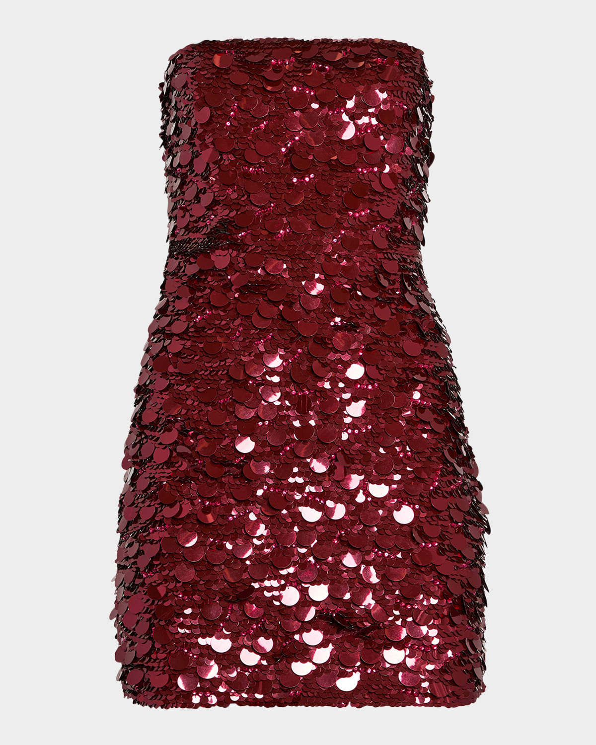 Retroféte Nolia Sequin Strapless Bodycon Mini Dress In Mulberry
