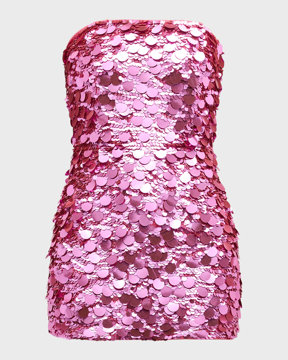 Retroféte Nolia Sequin Strapless Bodycon Mini Dress In Candy Pink