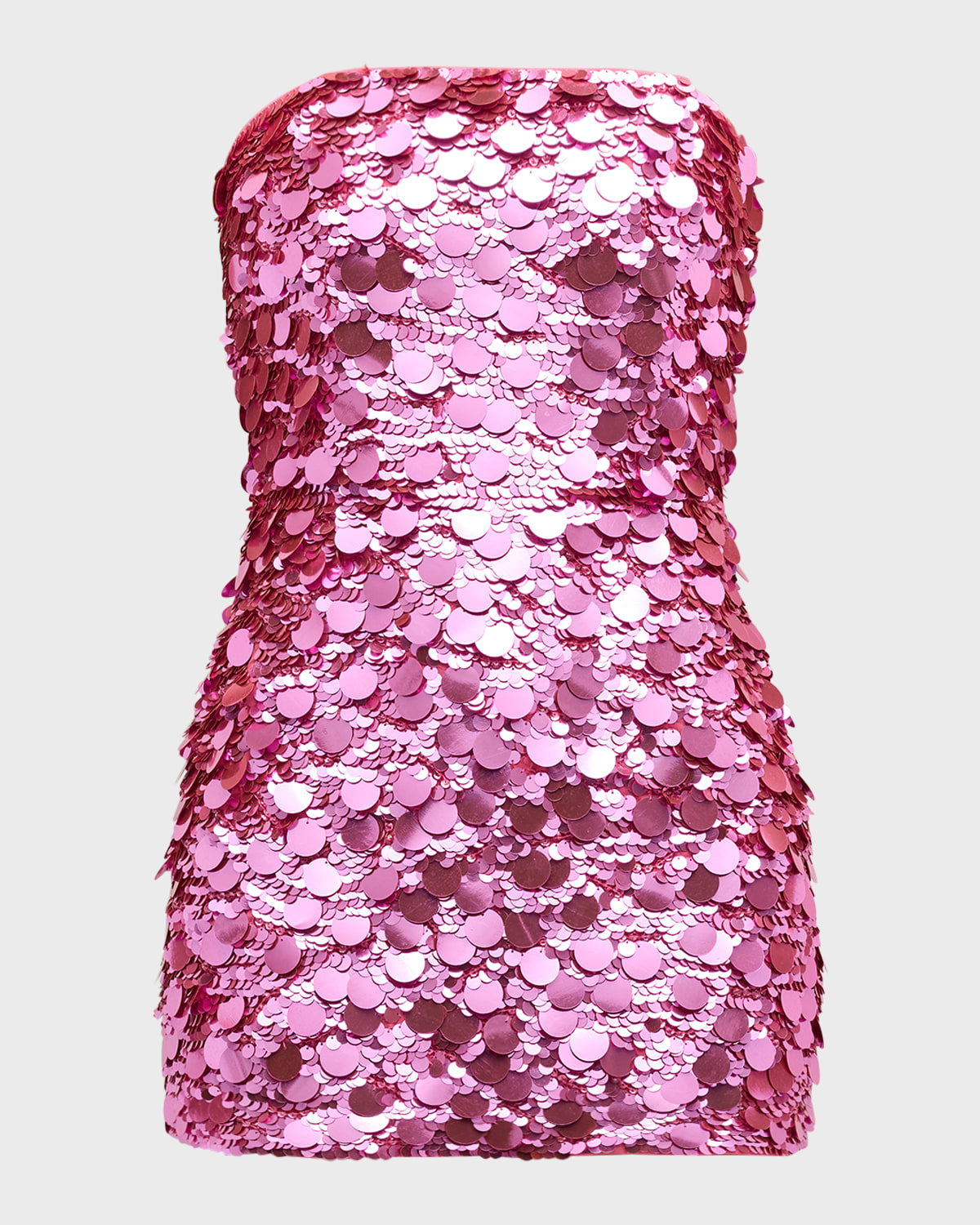 Shop Retroféte Nolia Sequin Strapless Bodycon Mini Dress In Candy Pink