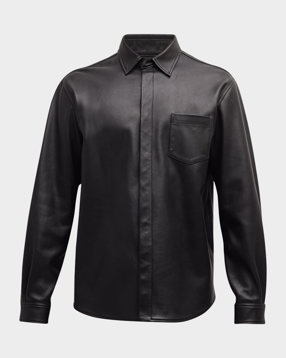 Men's Leather Cloak Shirt