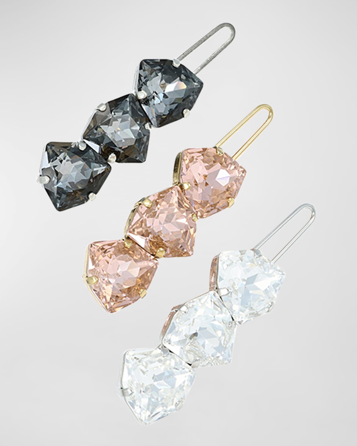 L Erickson Crystal Tige Boule Clips In Multi