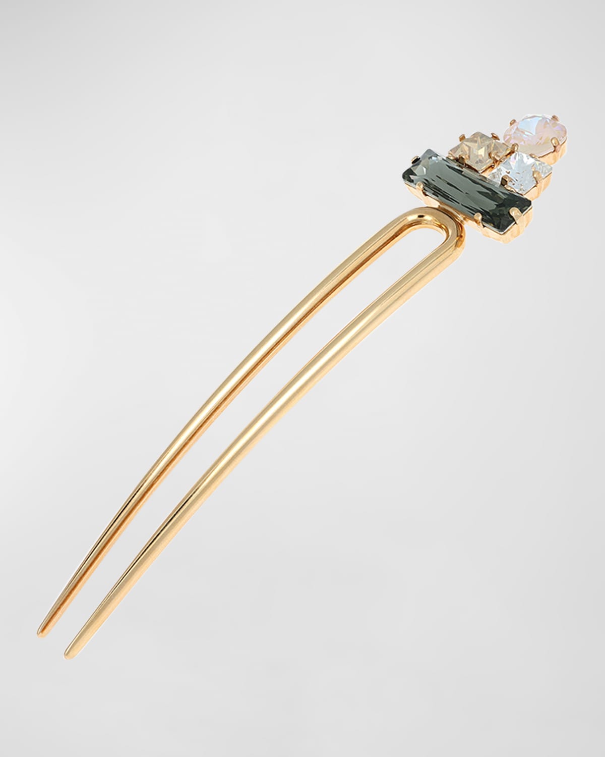 L Erickson Evita Chignon Hair Pin In Gold/crystal