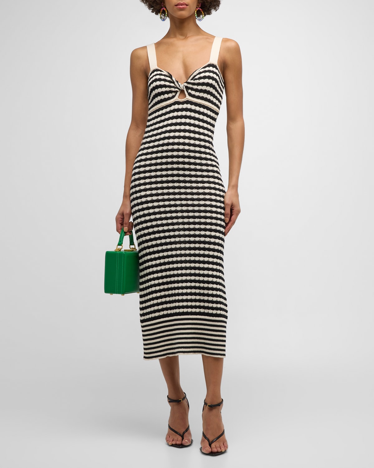 Jessa Striped Knit Midi Dress