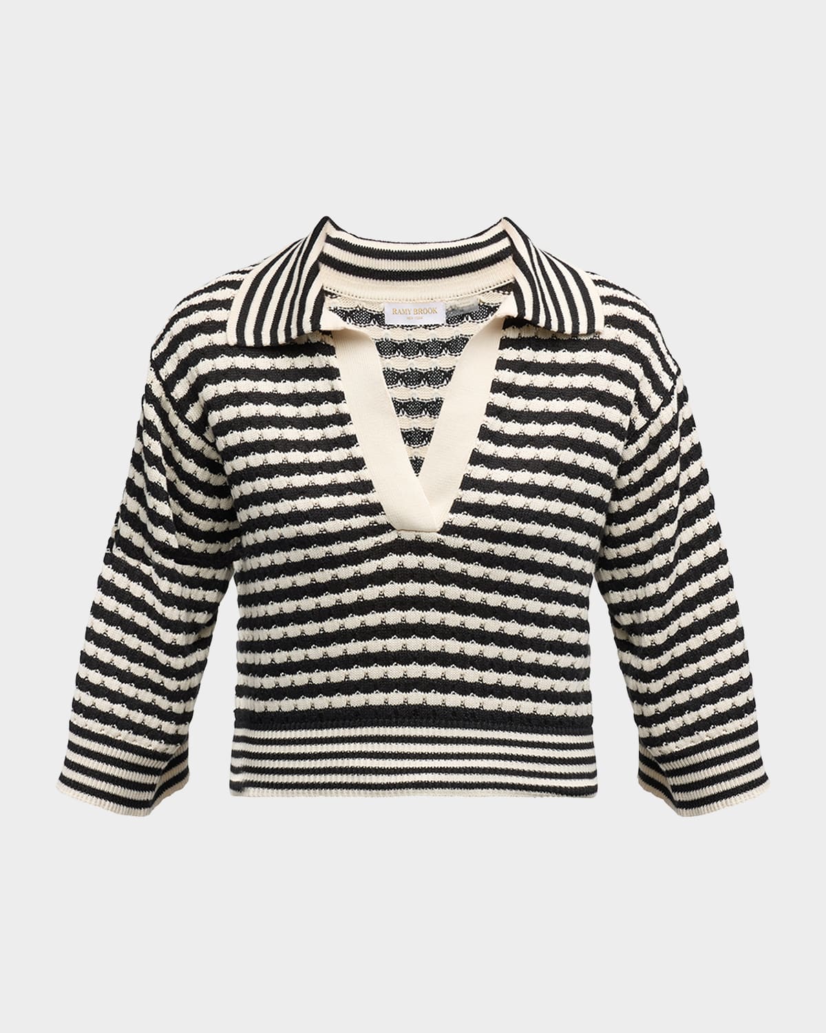 Azaria Striped Knit Blouse