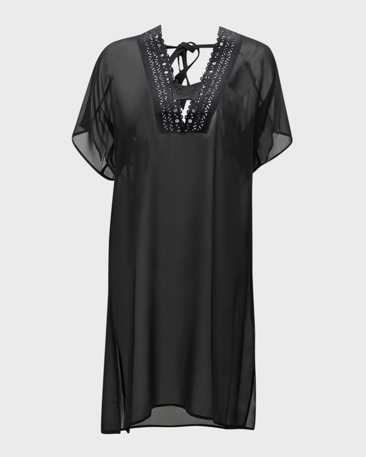 Lise Charmel Semi-sheer Coverup Tunic In No/noir