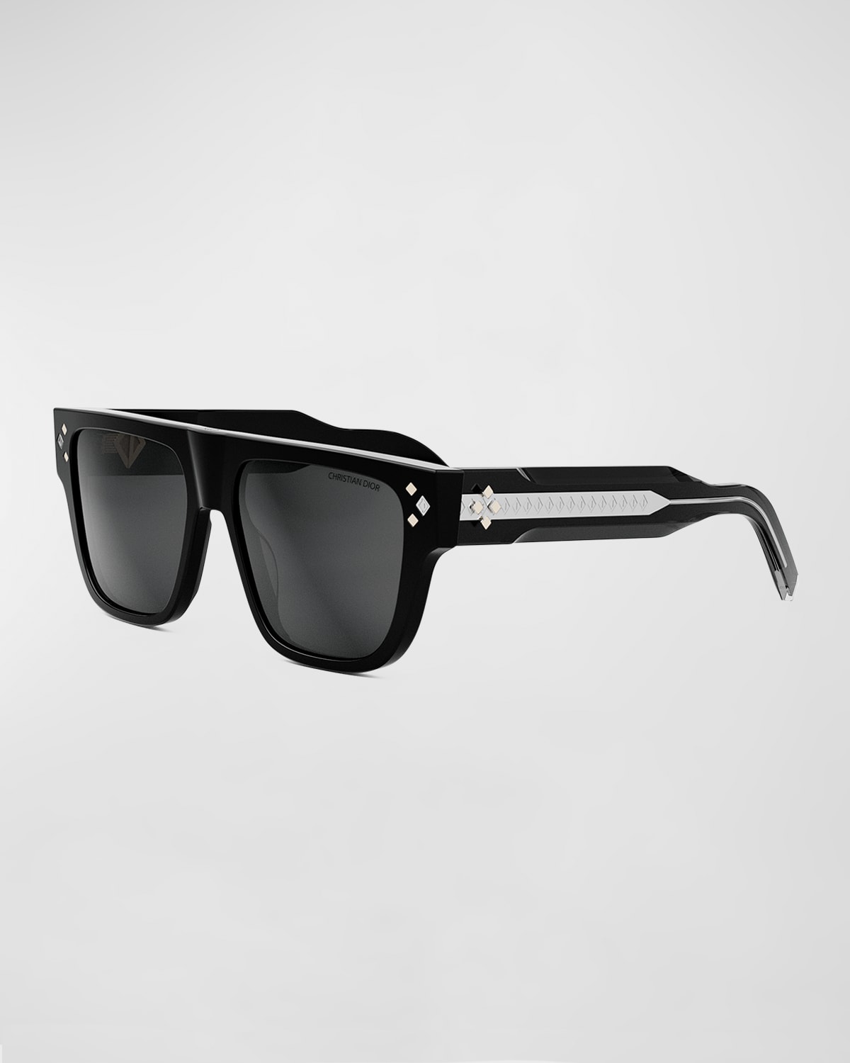 Shop Dior Cd Diamond S6i Sunglasses In Sblksmk