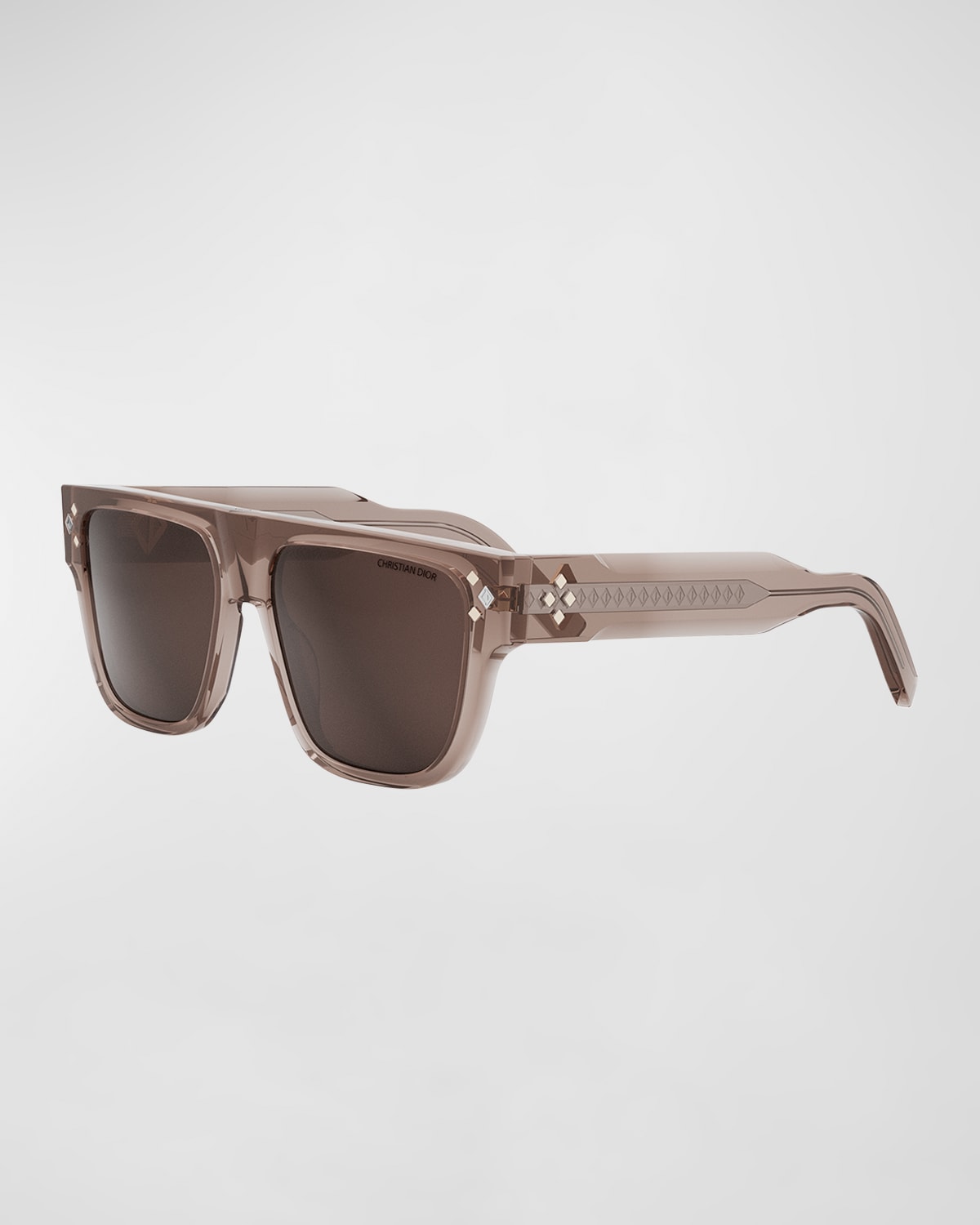 Dior Cd Diamond S6i Sunglasses In Shiny Pink / Brow