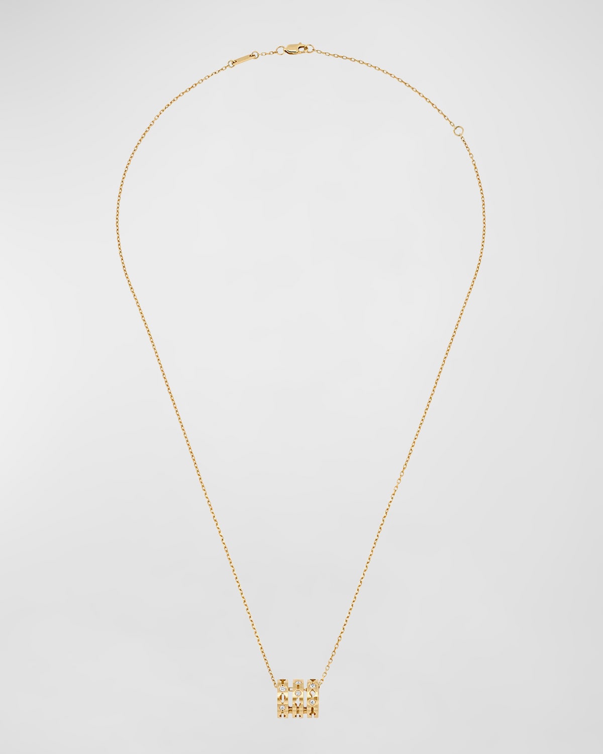 Dinh Van 18k Yellow Gold Pulse Diamond Pendant Necklace, 17.7