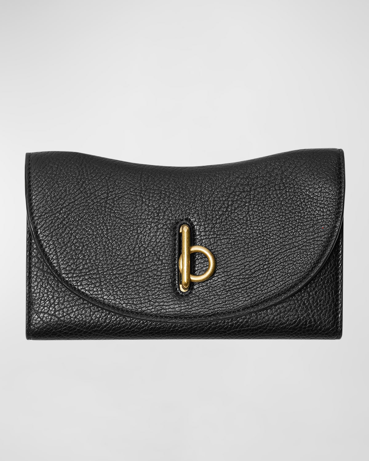 Burberry Rocking Long Leather Wallet In Black