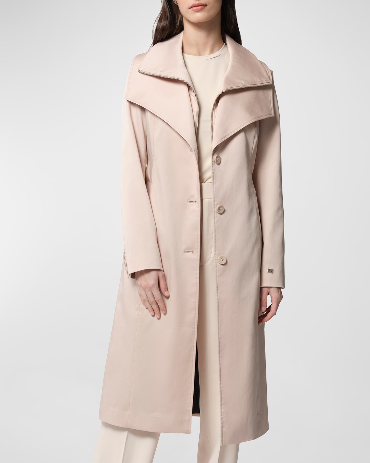 Shop Soia & Kyo Modular Utility Trench Coat In Mist