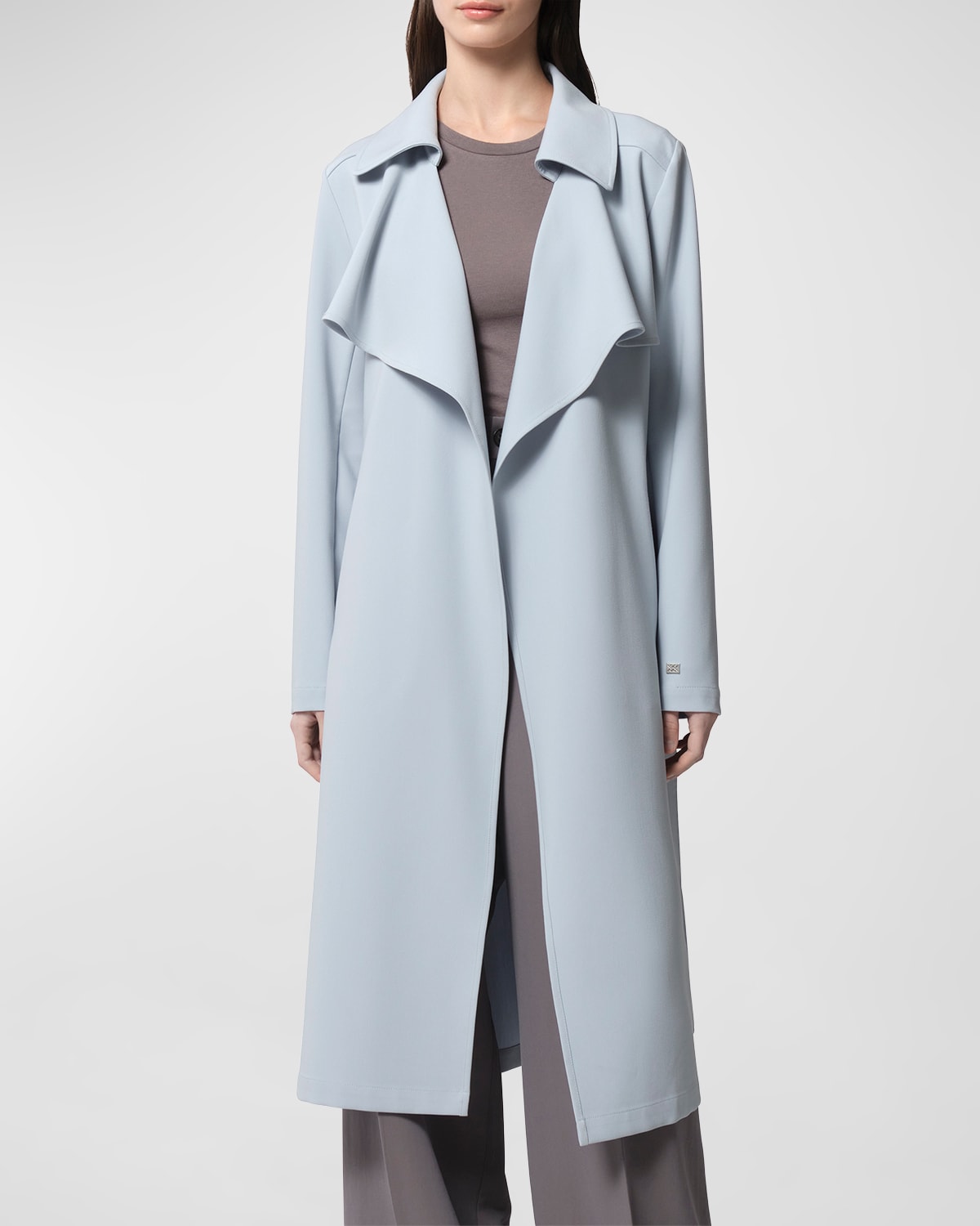 Shop Soia & Kyo Essential Drapey Trench Coat In Breeze