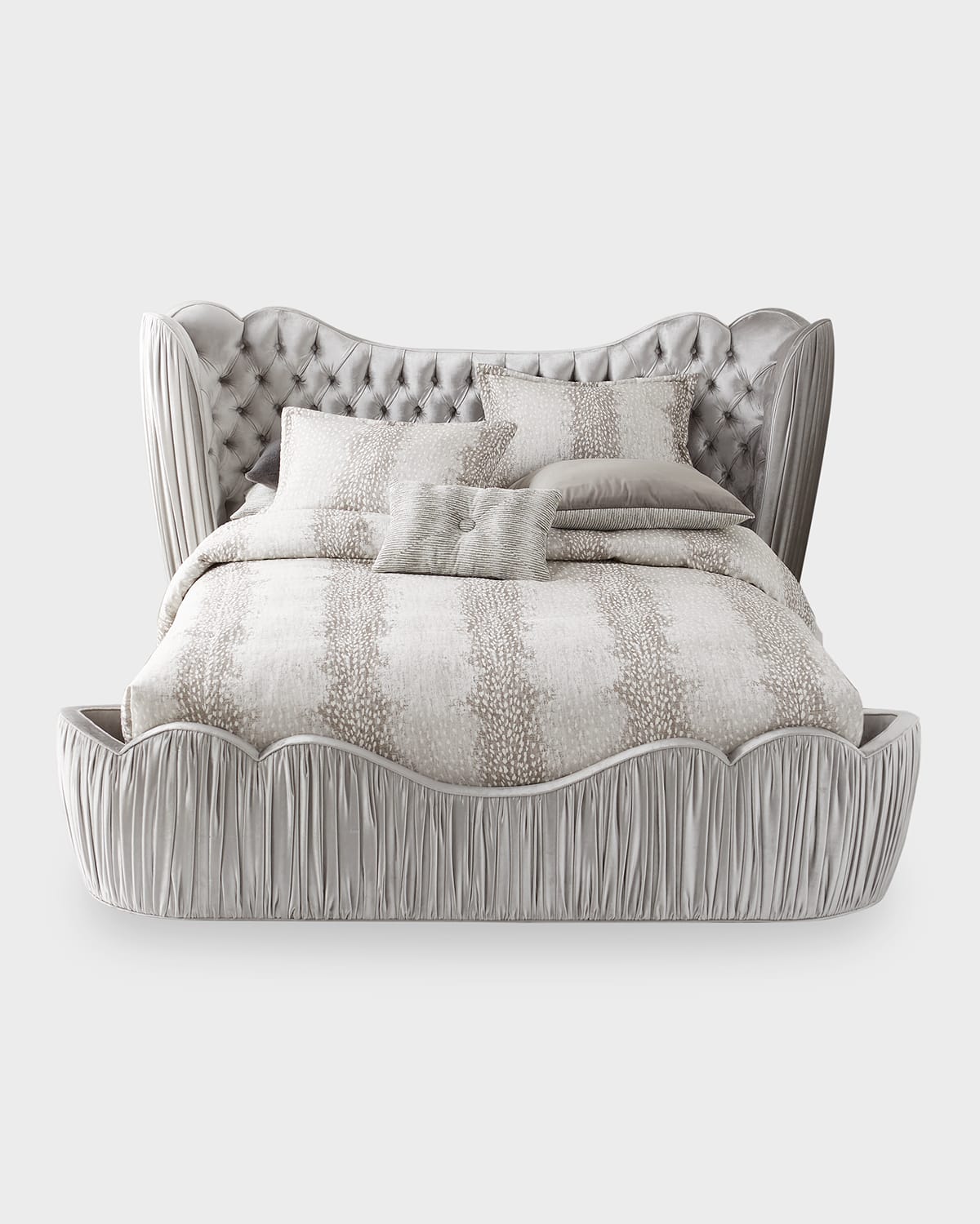 Haute House Emmie King Bed In Silver