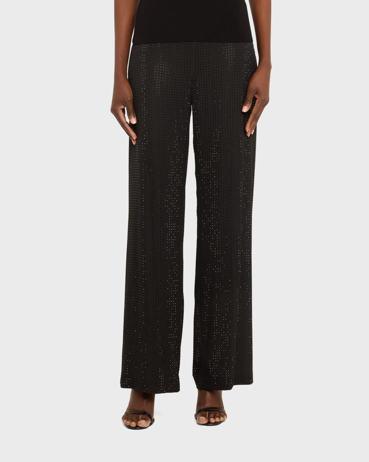 Lane Straight-Leg Rhinestone Pants