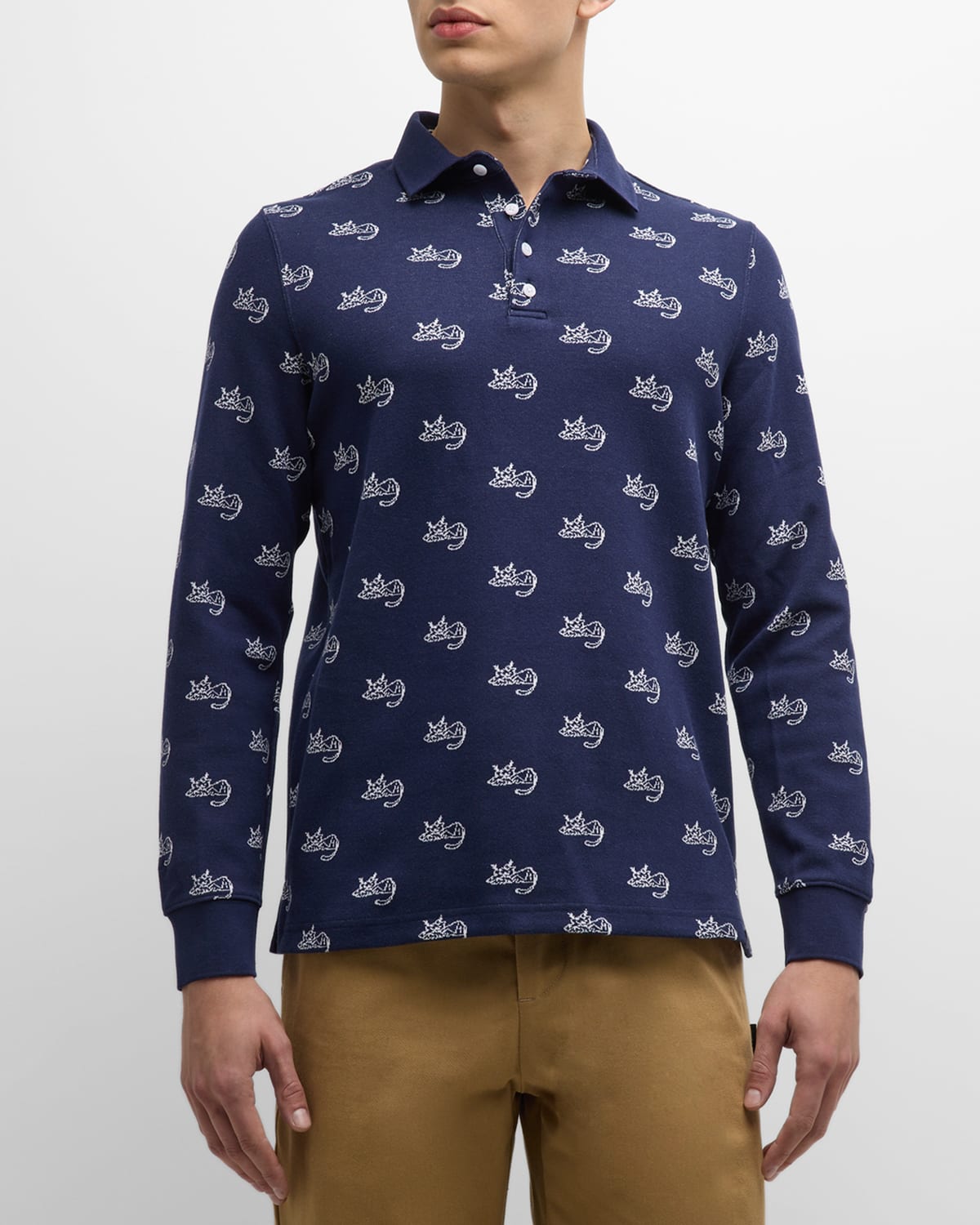 Shop Puma X Noah Men's Jacquard Polo Shirt In Blue
