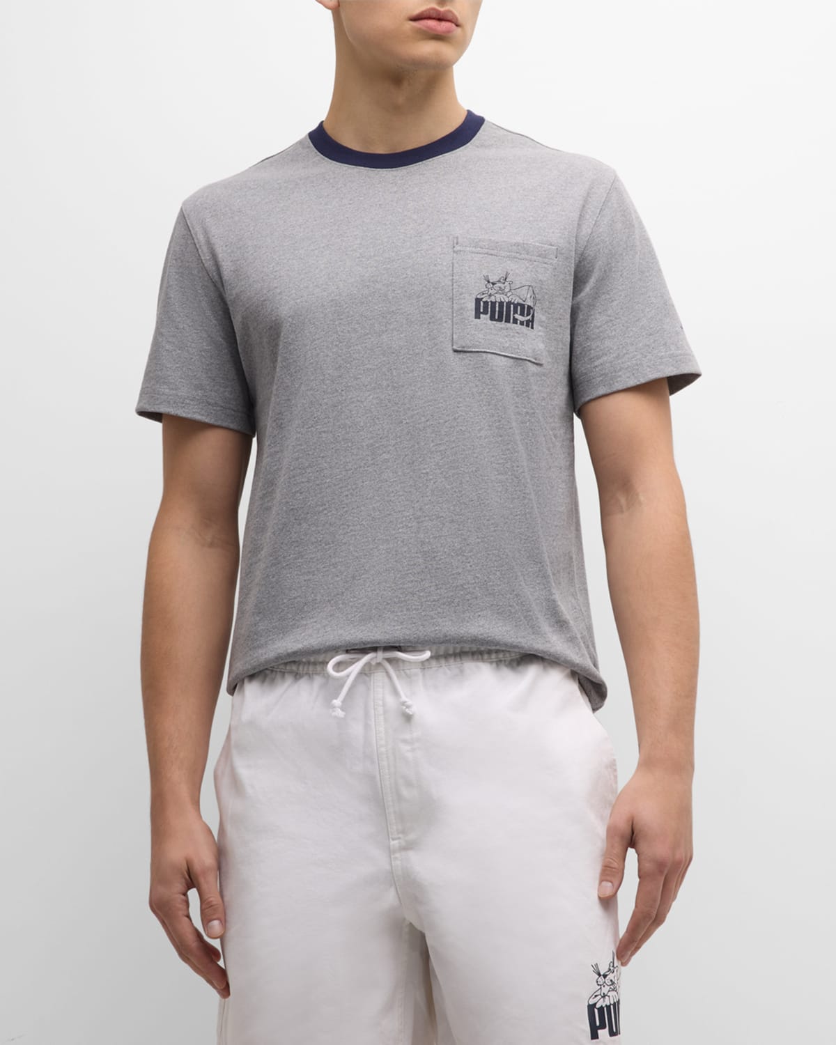 Shop Puma X Noah Men's Pocket T-shirt In Grey