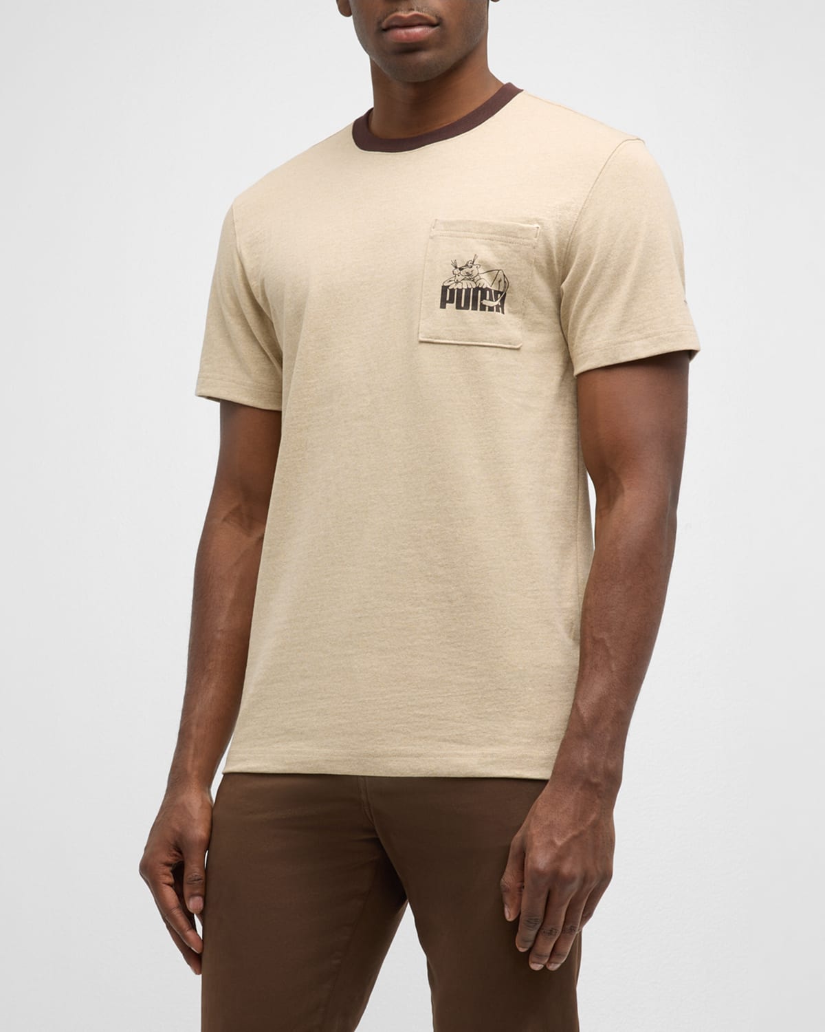 Shop Puma X Noah Men's Pocket T-shirt In Brown