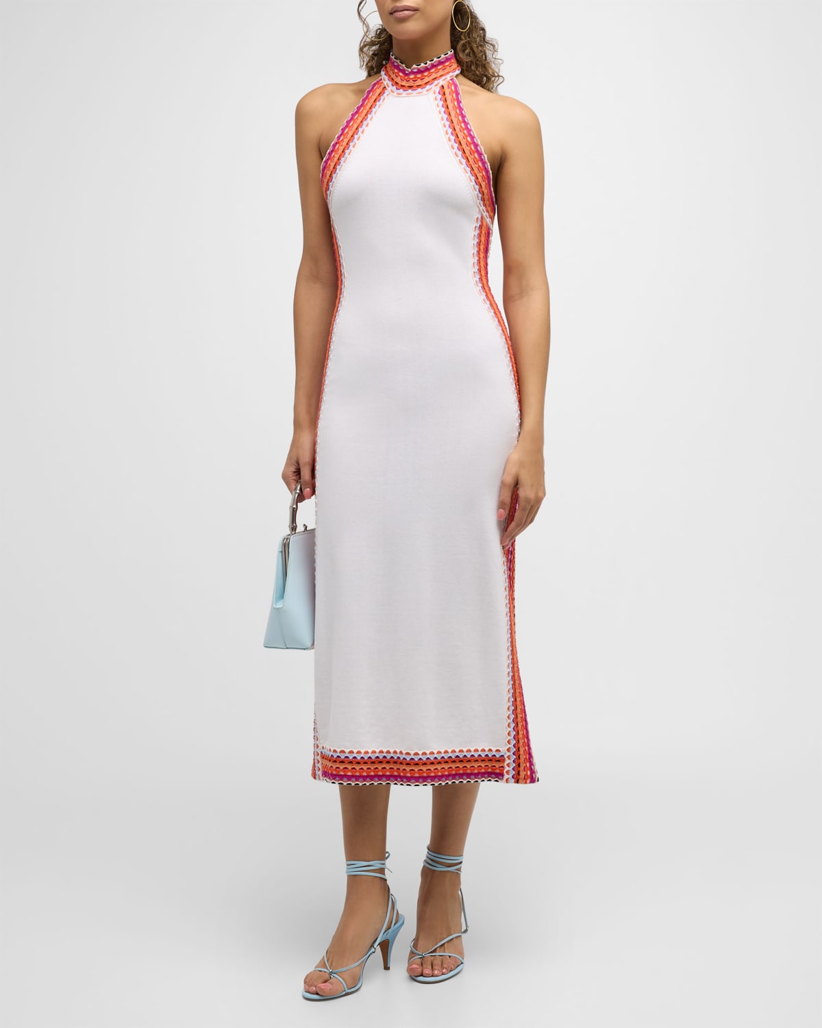 Zoey Crochet-Trim Midi Dress