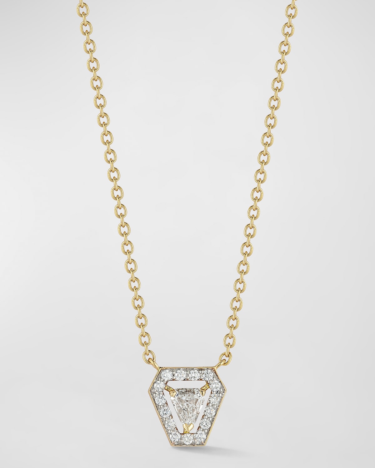 Walters Faith 18k Gold Keynes Shield Diamond Pendant Necklace