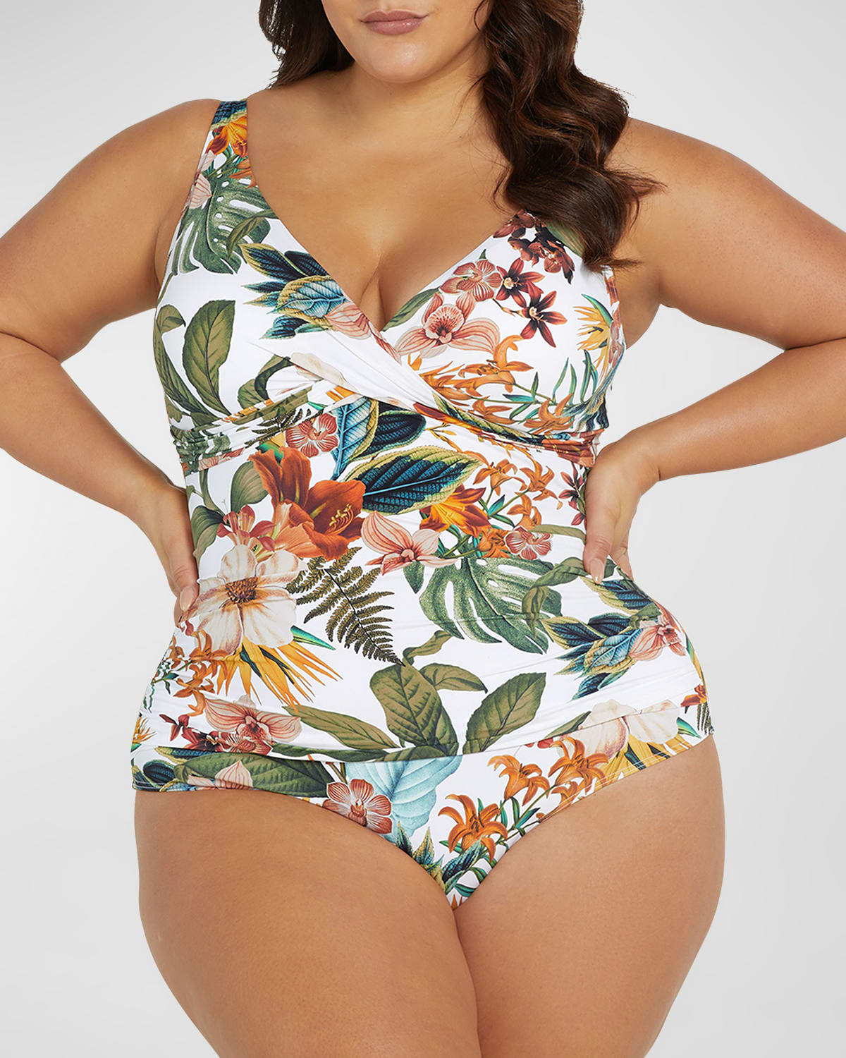 Artesands Plus Size Into The Saltu Delacroix One-piece Swimsuit In White
