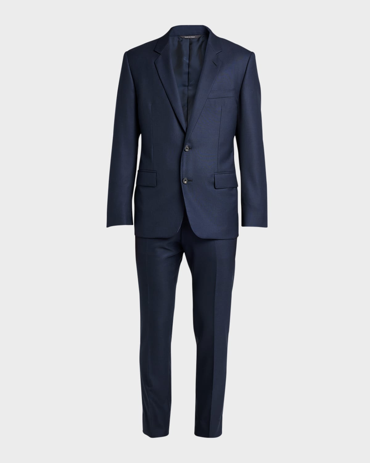Loro Piana Men's Modern-fit Wool Two-button Suit In Blue Pattern