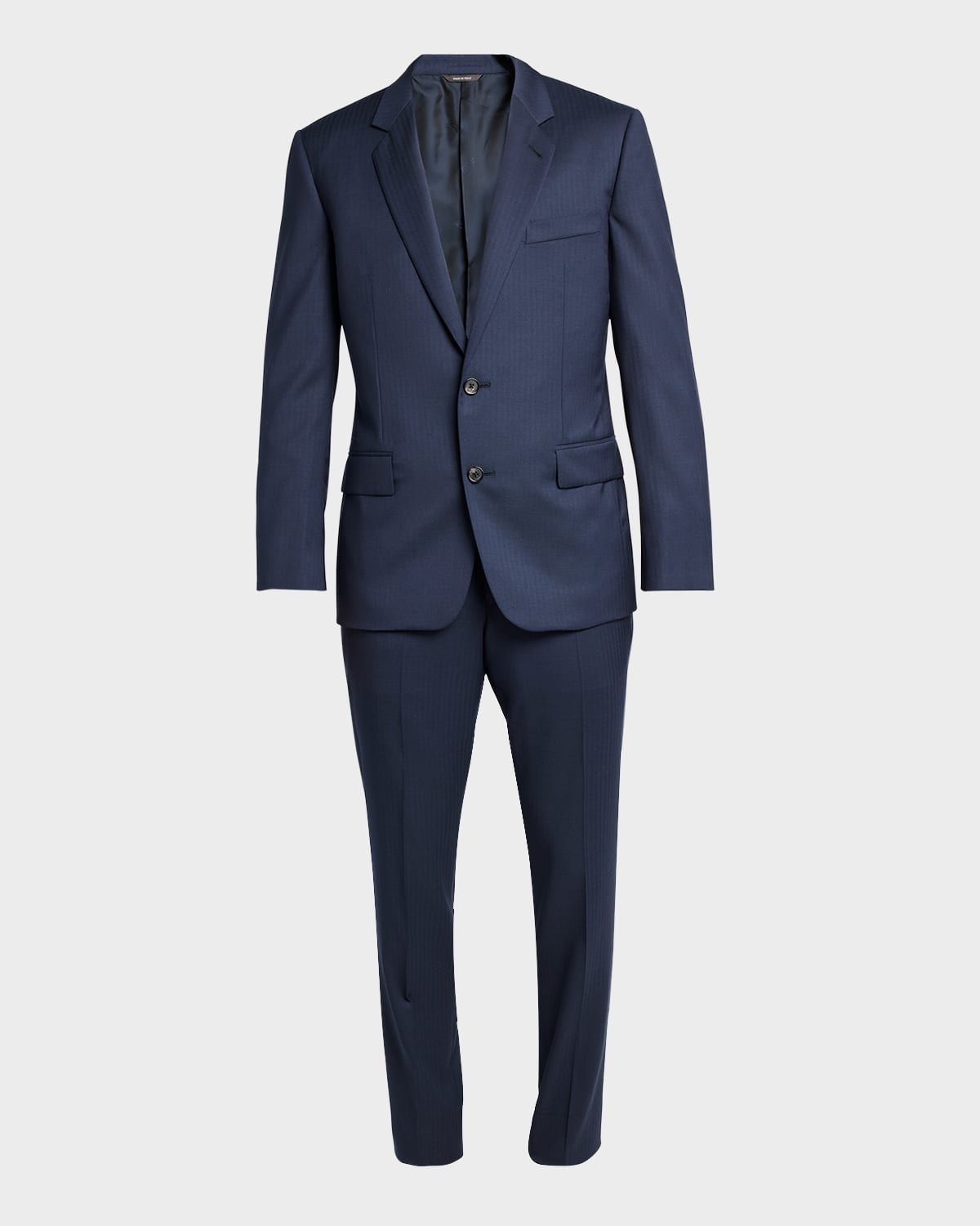 Men's Modern-Fit Wool Herringbone Suit