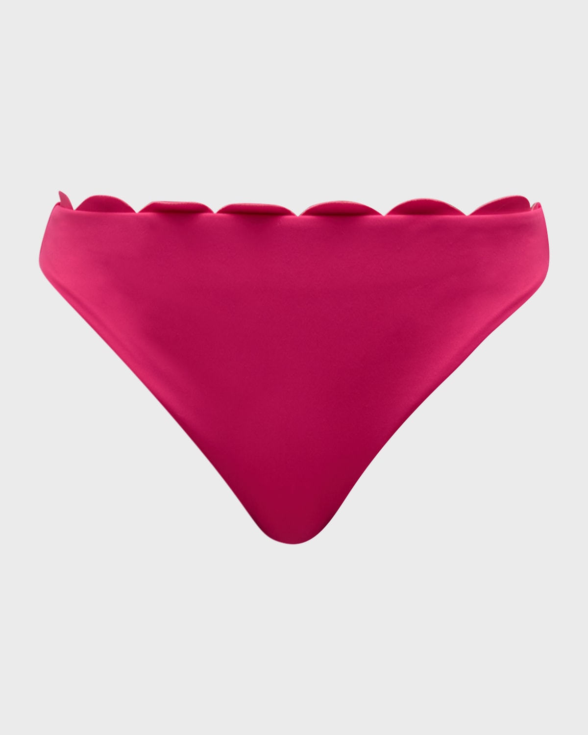 Shop Ramy Brook Amani Scallop Bikini Bottoms In Perfect Pink