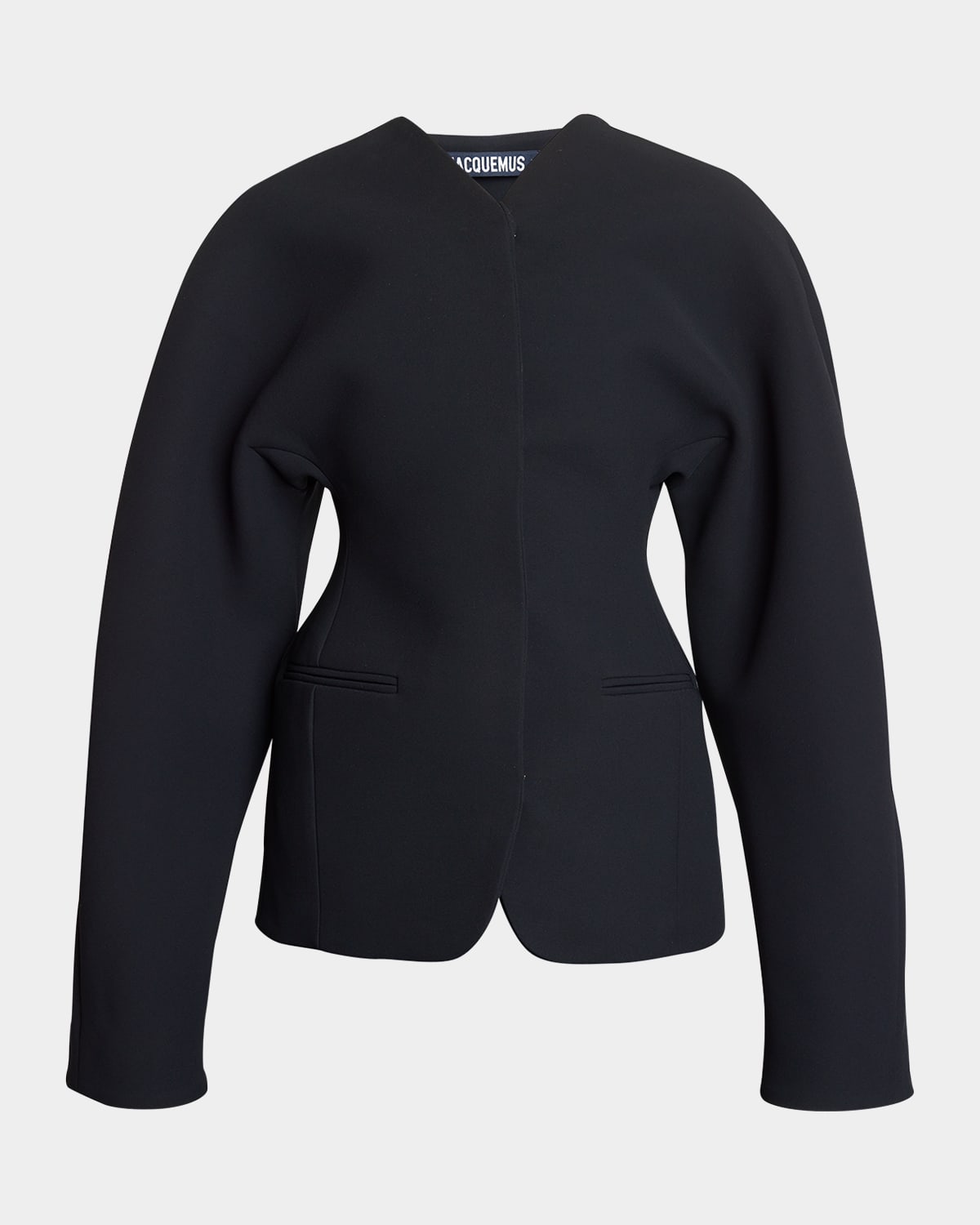 Jacquemus Black Les Sculptures 'la Veste Ovalo' Blazer In Black