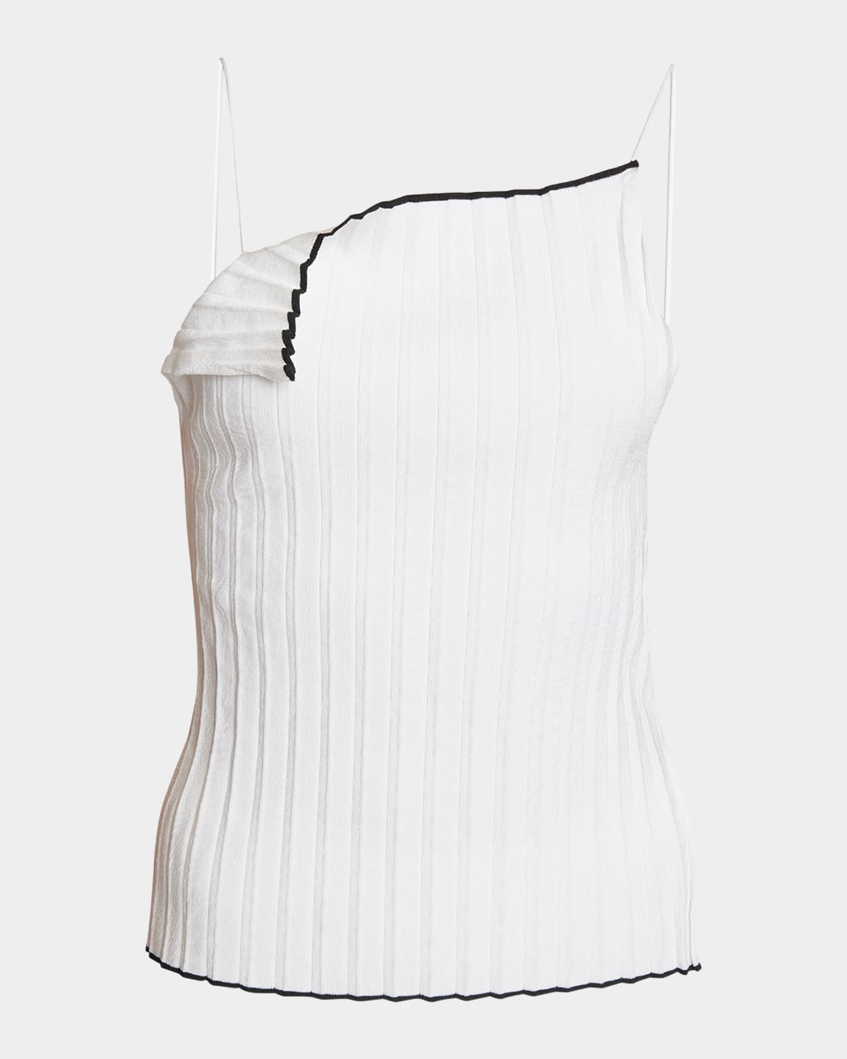 Shop Jacquemus Le Haut Maille Plisse Top In White