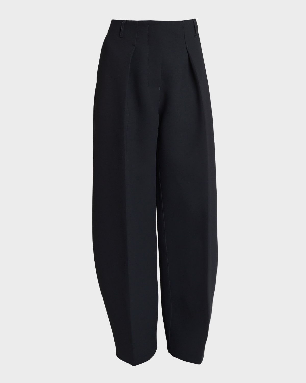 Jacquemus Le Pantalon Ovalo Pleated Wide-leg Trousers In Black