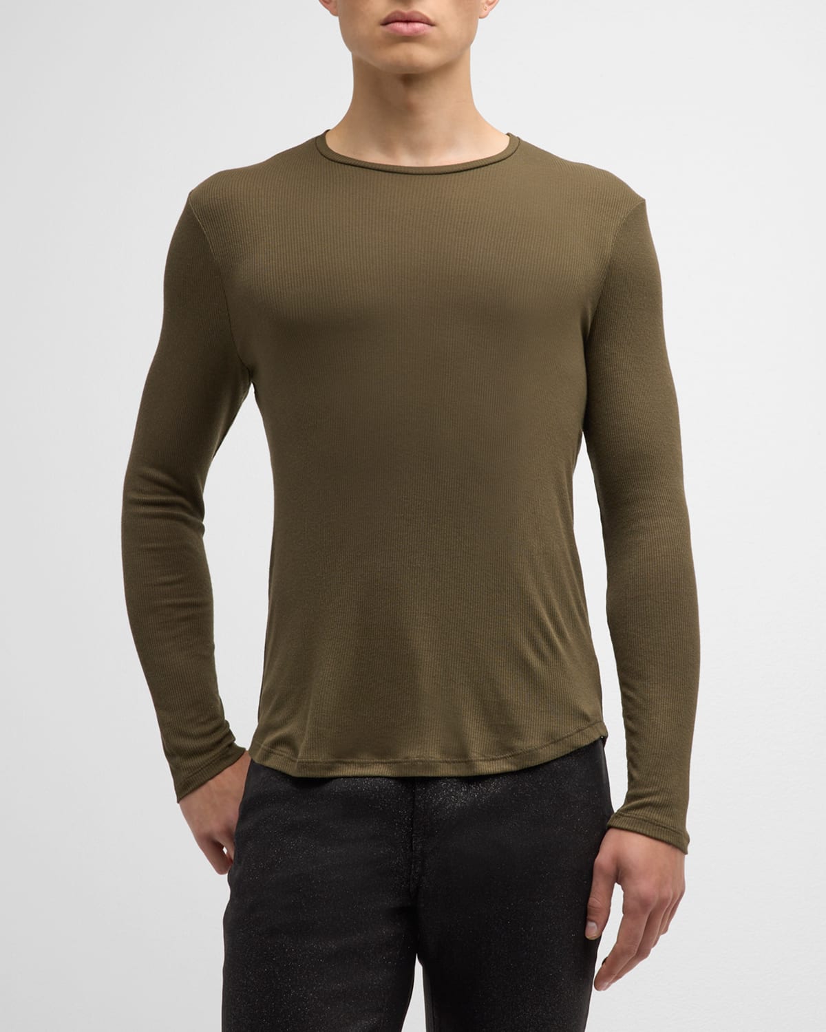 Monfrere Men's Dann Long-sleeve T-shirt In Verdant