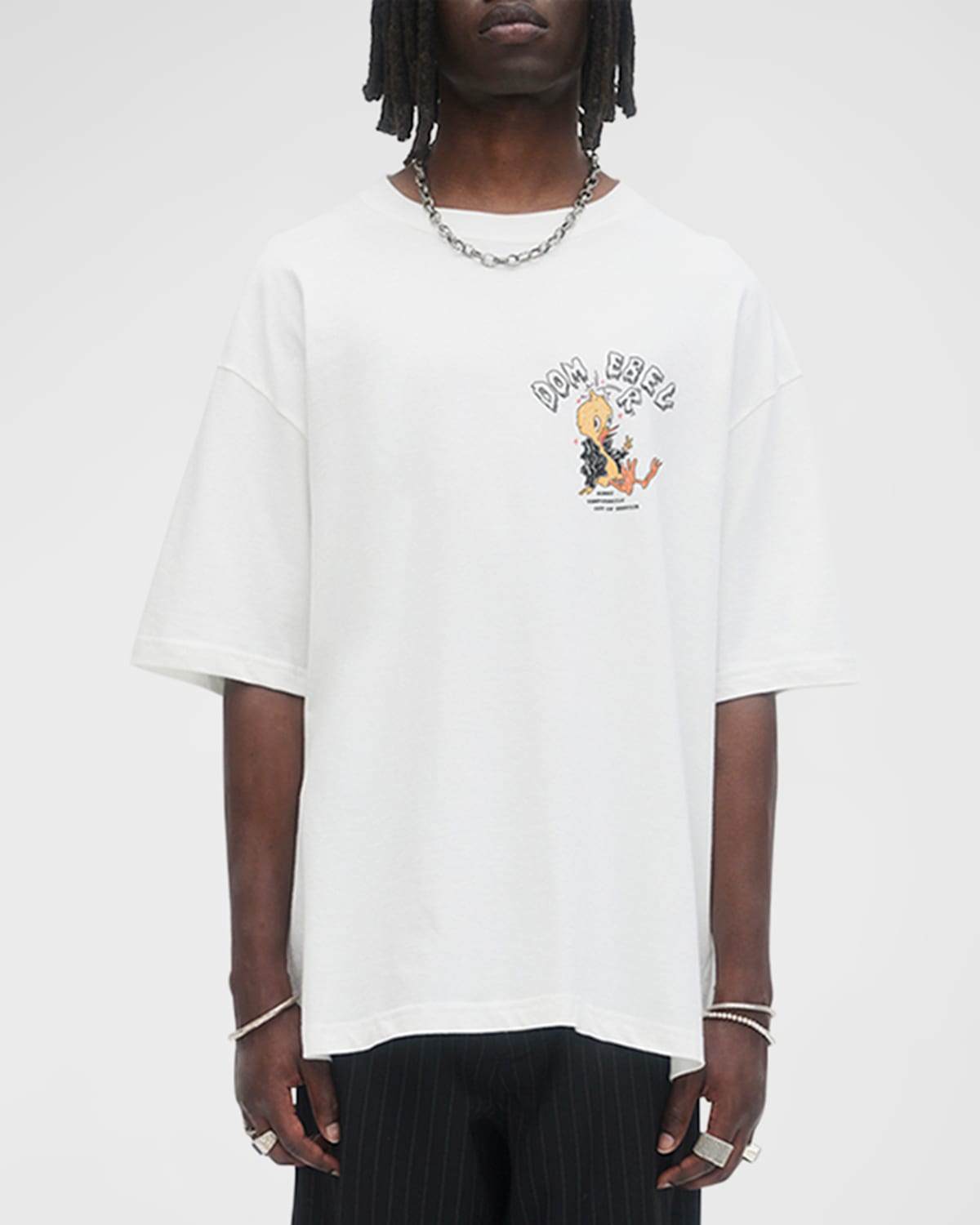 Shop Domrebel Men's Empty Duck Graphic T-shirt In Ivory