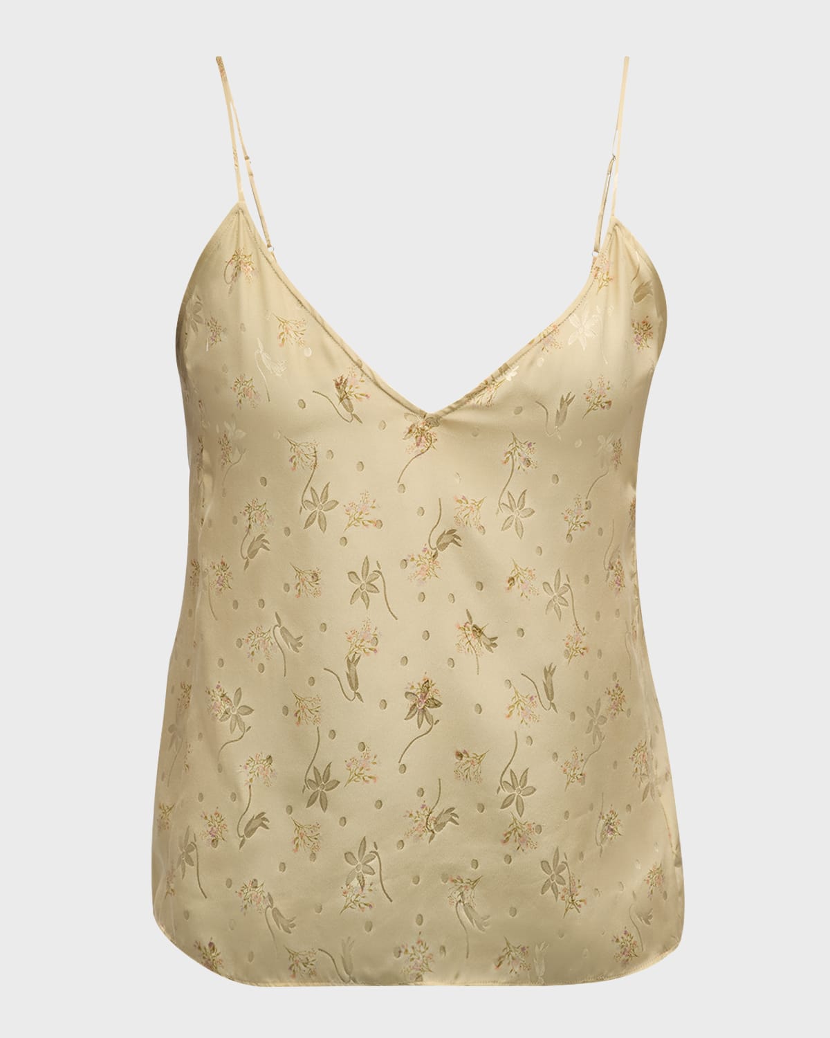 Frame Silk Cami Top In Golden Floral