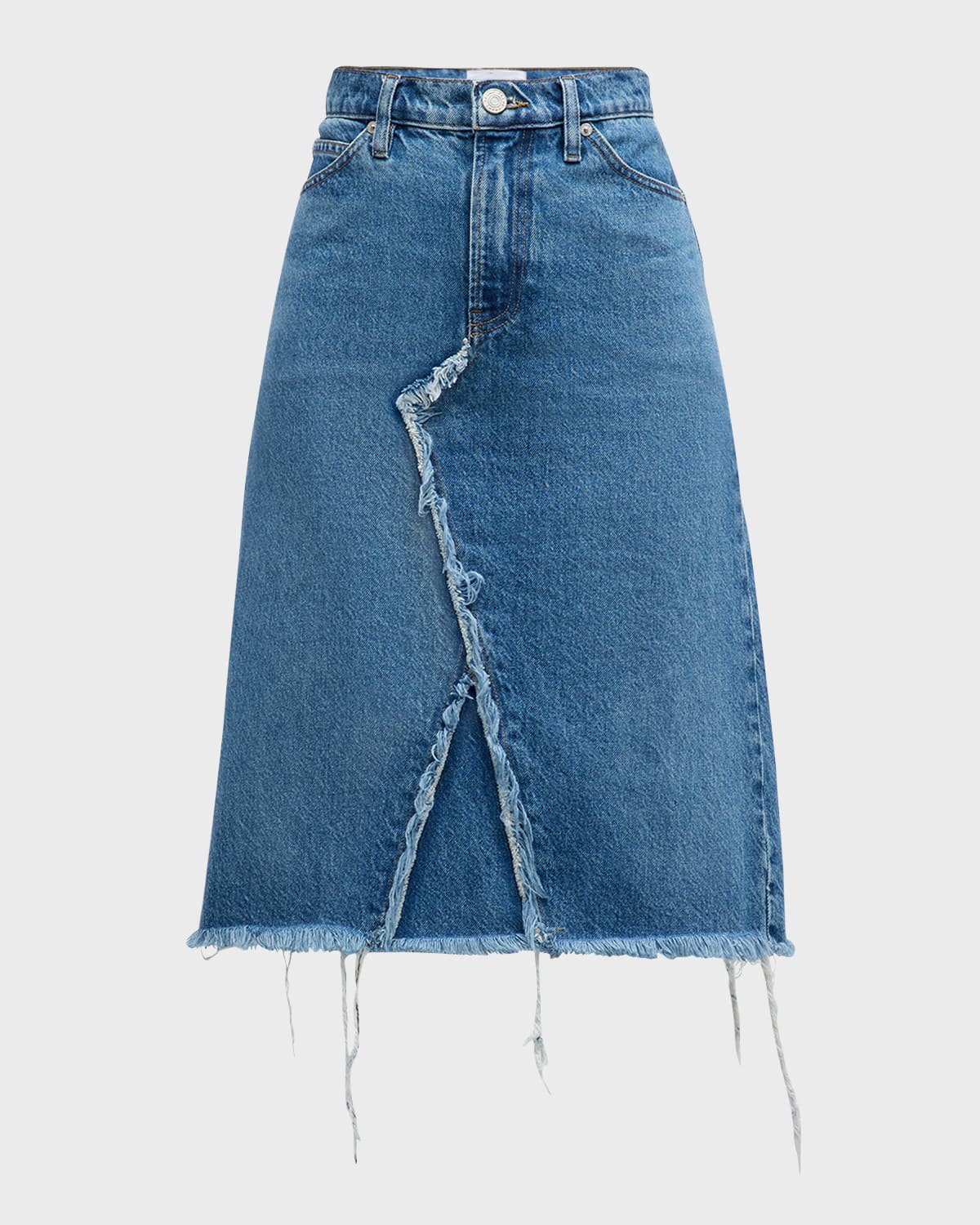Frame Deconstructed Denim Skirt In Mabel