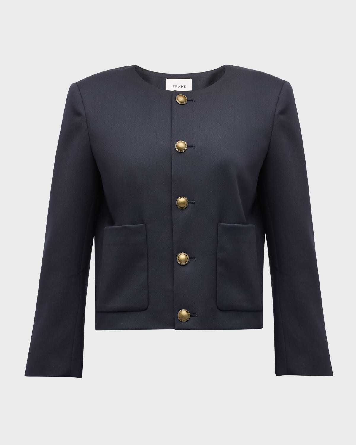 Shop Frame Button-front Jacket In Navy